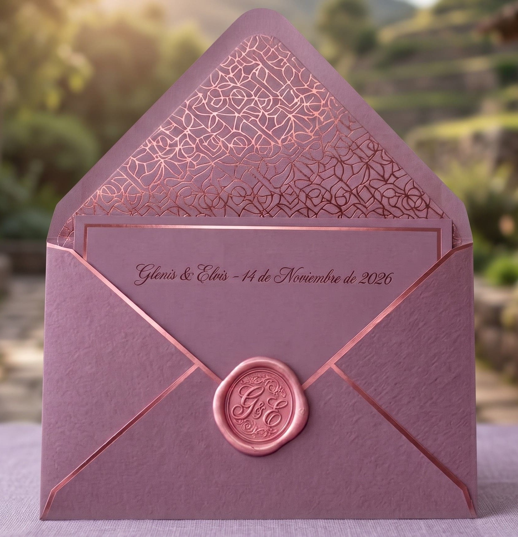 Sobre Abierto con Tarjeta de Invitación